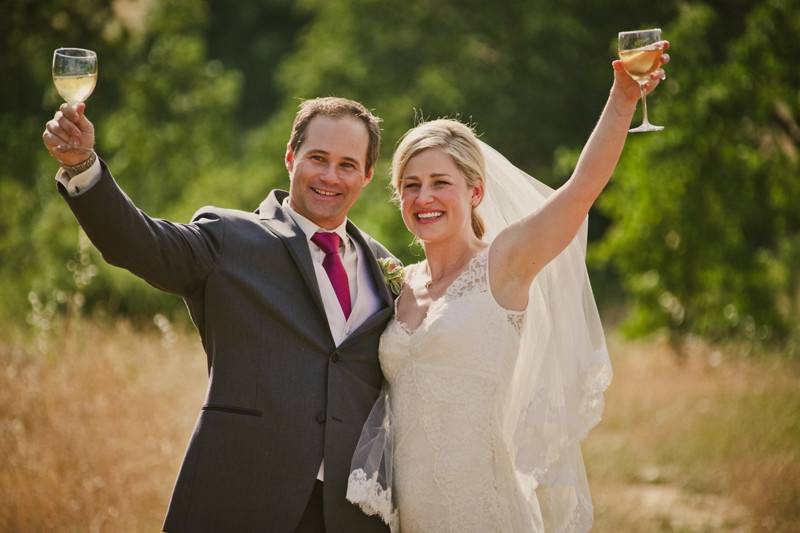 Toasting to the rest of their lives together