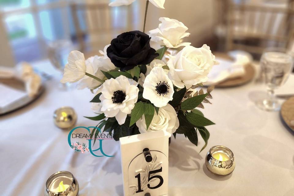 Black and White Centerpiece