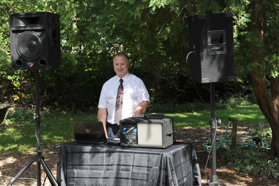 DJ setup outside