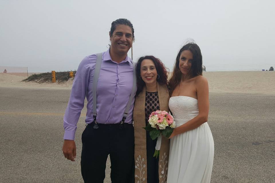 With the newlyweds