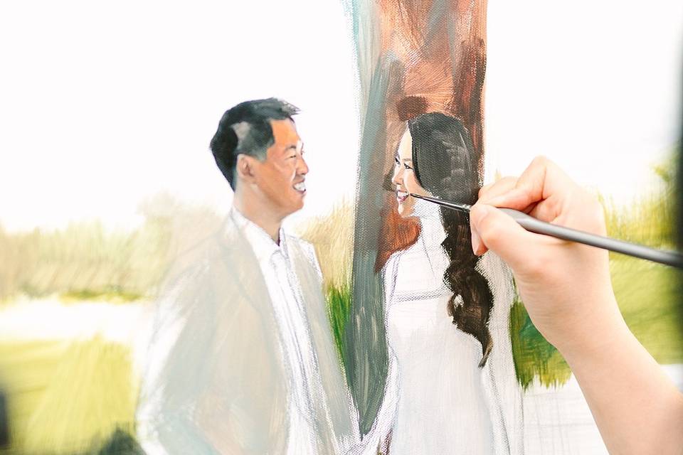 Live wedding painter