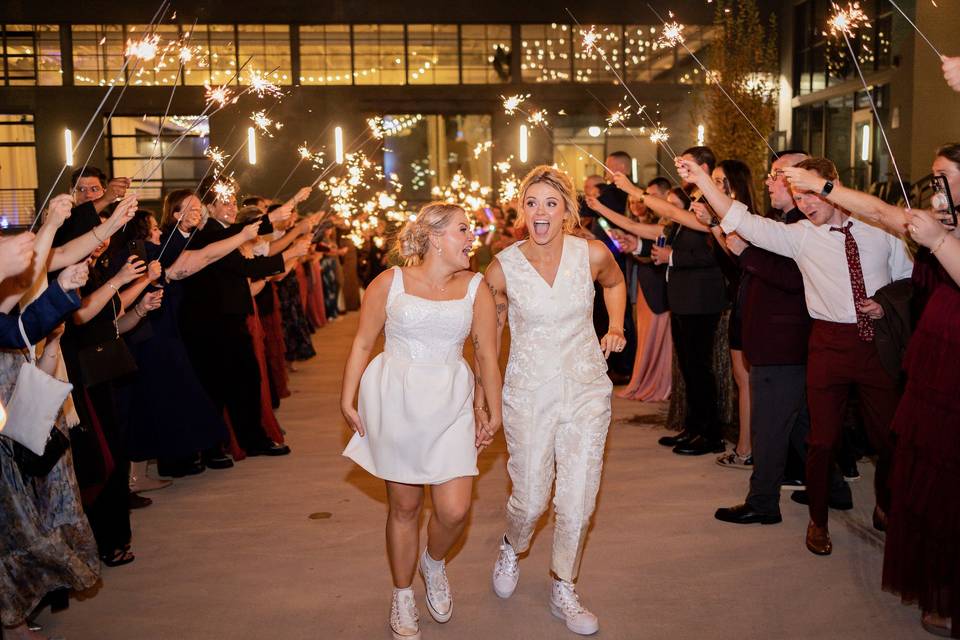 Bride in vest