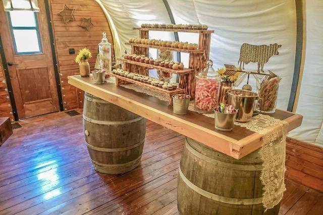 Dessert Bar in Covered Wagon