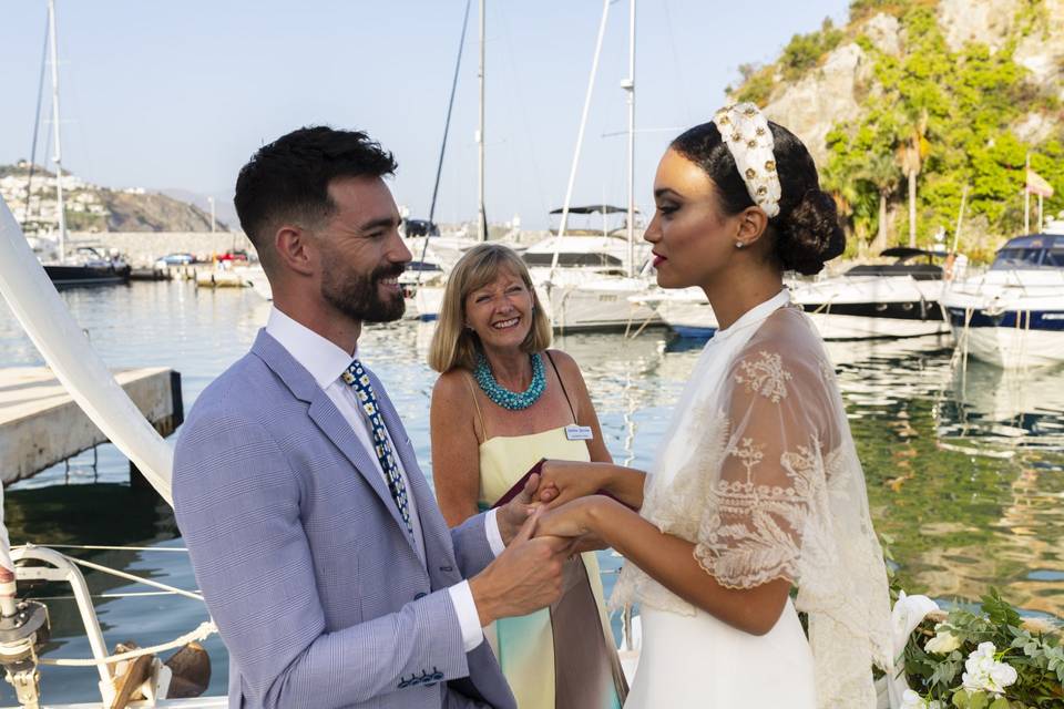 Cost Tropical boat wedding