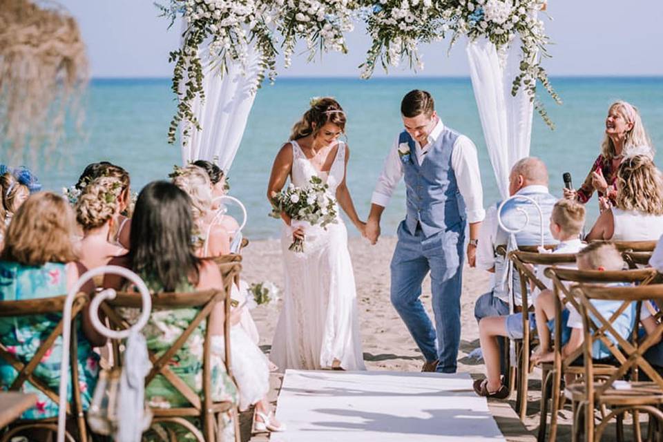 Malaga beach wedding