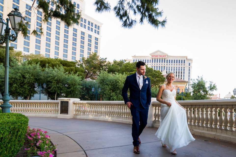 First stroll as husband & wife