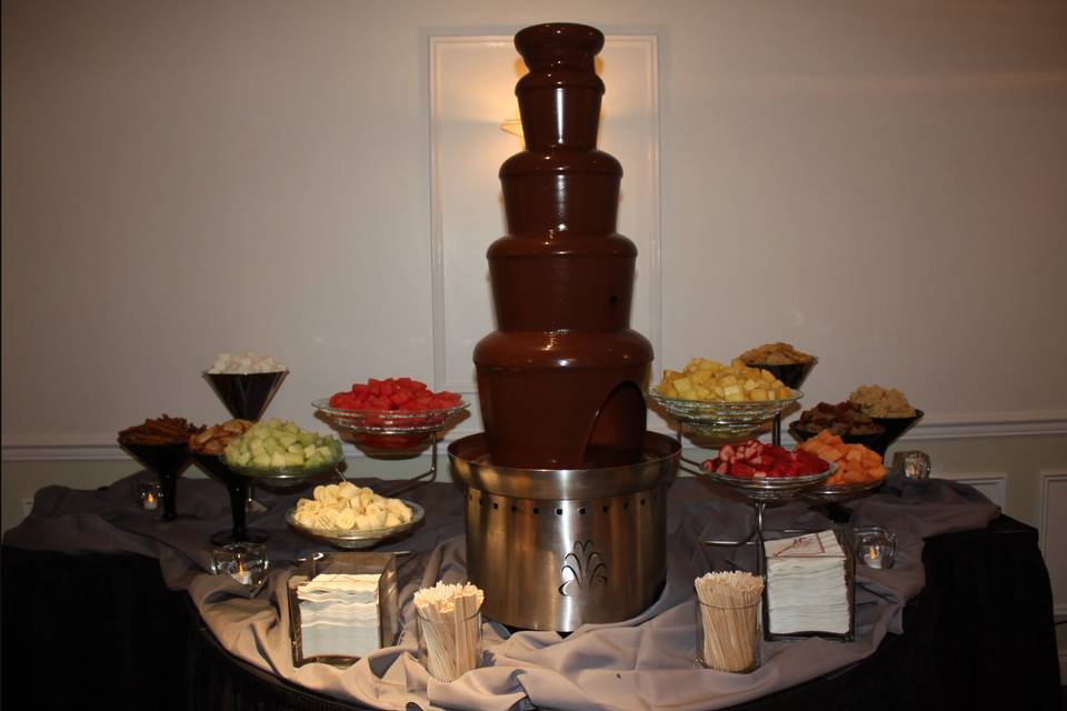 Chocolate fountain display