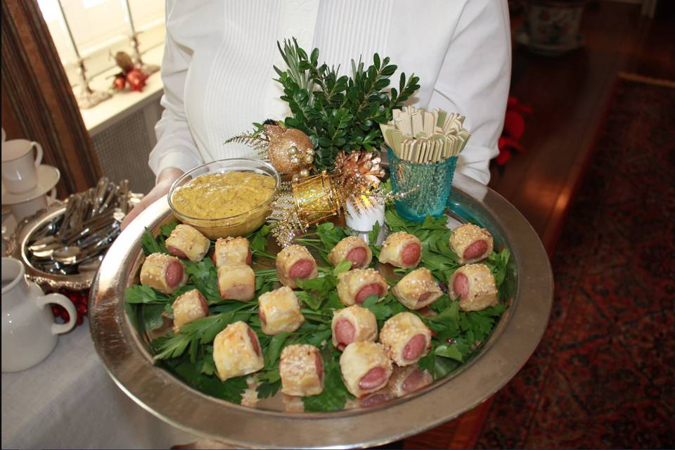 Pigs in a blanket display