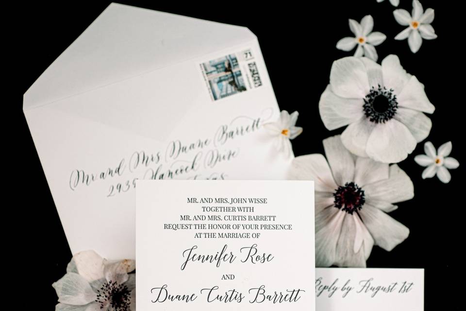 Letterpress invitations