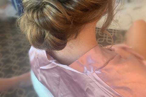 Romantic low bun