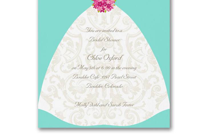 Damask Dress Bridal Shower