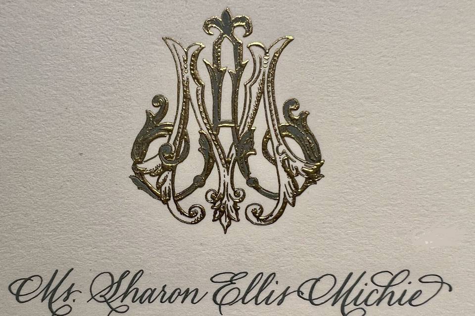 Custom hand drawn monogram