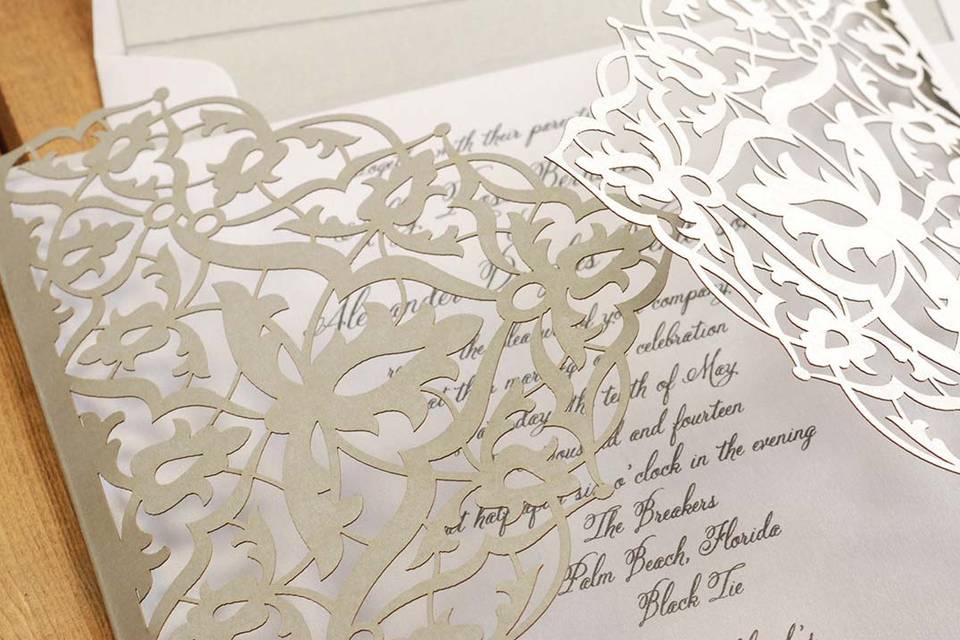 White invitation