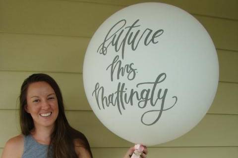 Bespoke Handlettered Balloon