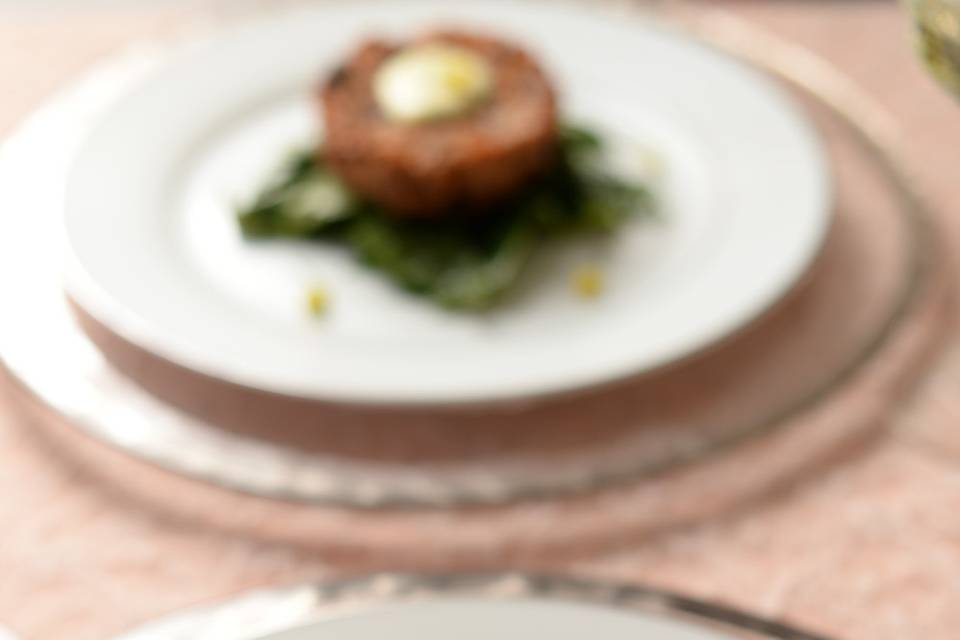 Spring risotto cake