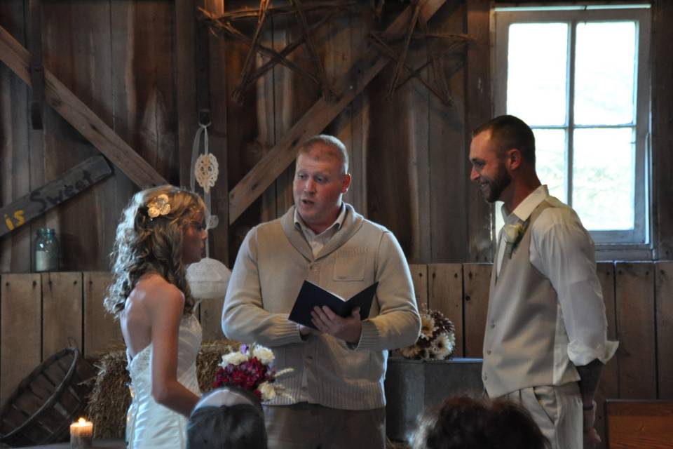 Indoor and outdoor weddings are options with officiants available to fit your needs.