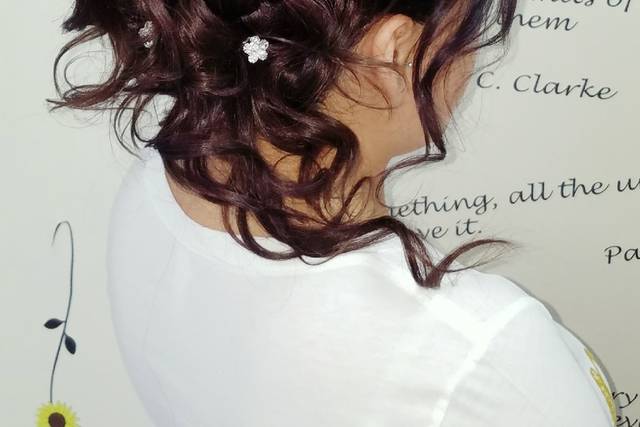 Tousled bridal look