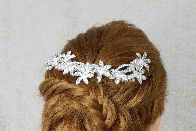 Braided bridal updo