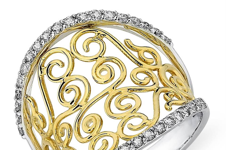 Gold and silver ring