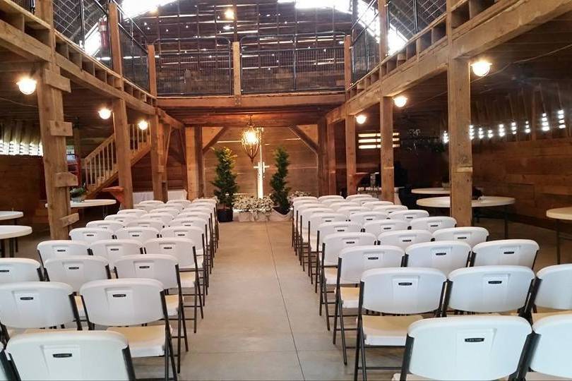 Wedding venue setup