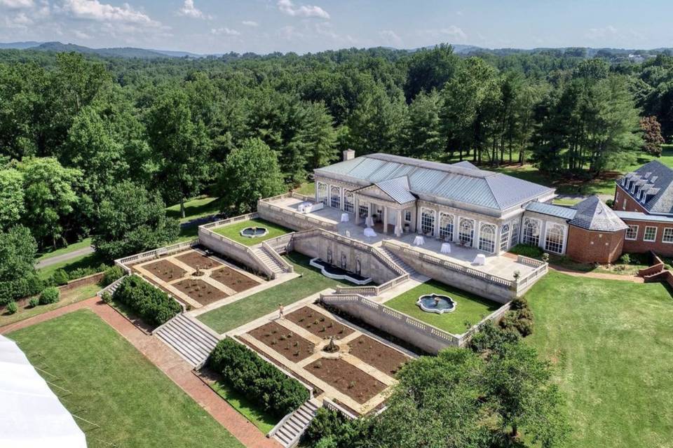 The grounds from above