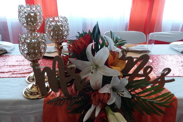 Tropical orange & red