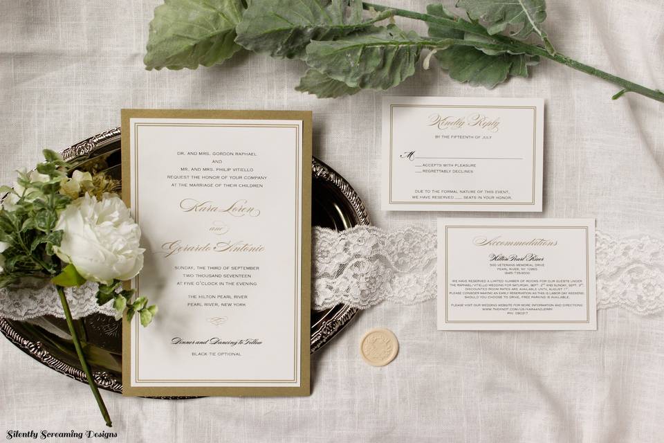 Oversized Linen Invitation Set