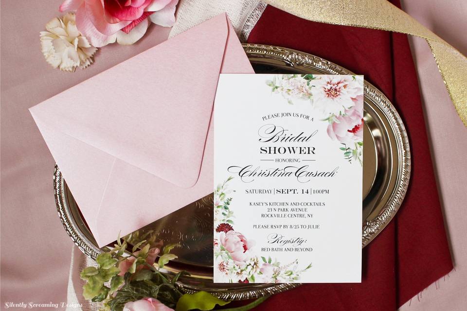 Floral Bridal Shower Invite