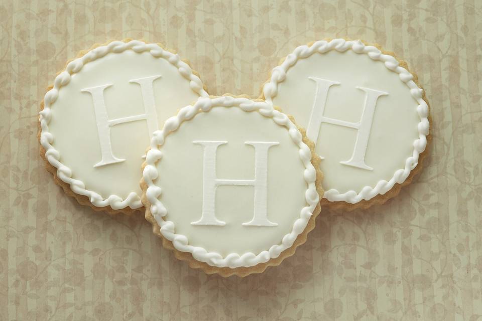 Monogram custom cookies