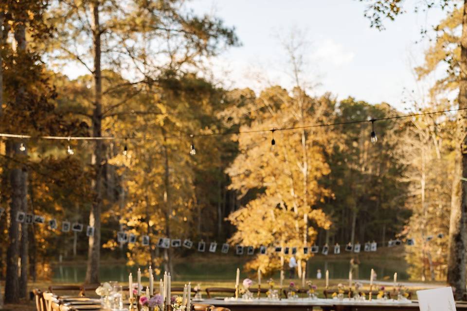 Rehearsal dinner by the lake