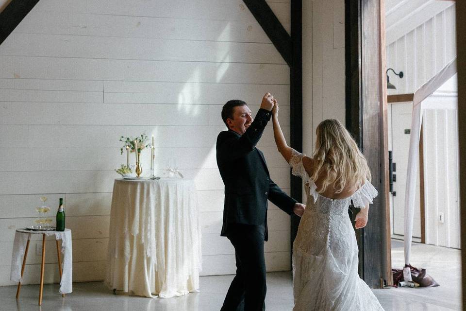 First dance in the barn