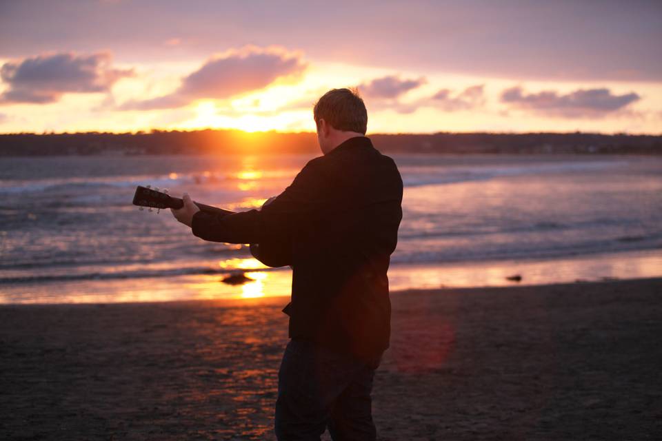 Matt playing the guitar