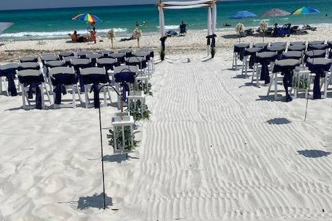 Beach wedding Setup