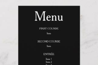 Personalize menu