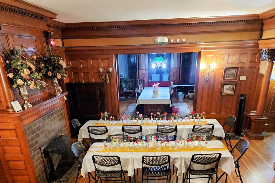 Great Hall Wedding set up
