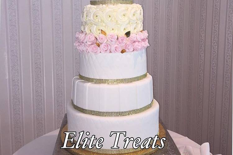 Tall and dainty wedding cake