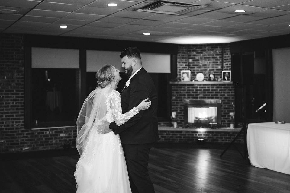 Couple having first dance