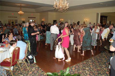 Guests dancing