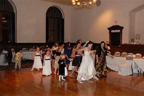 Guests dancing