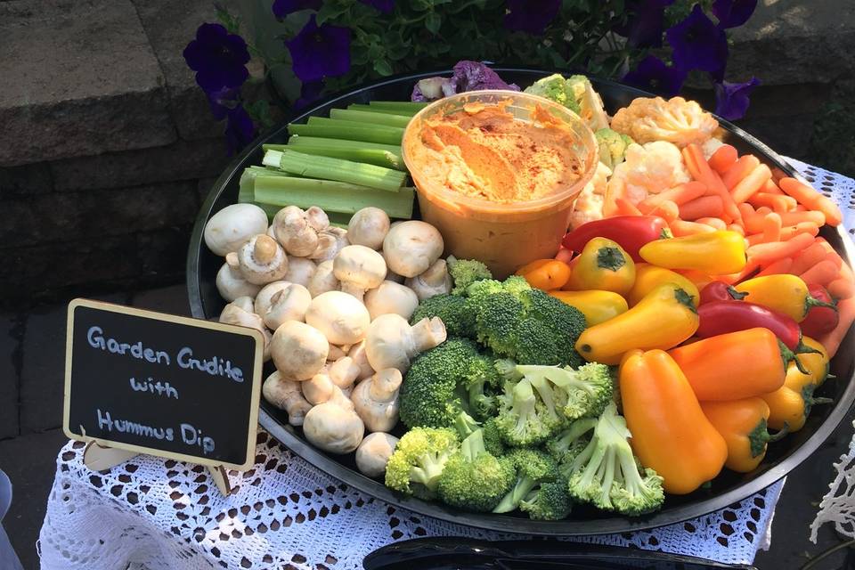 Garden vegetable crudite