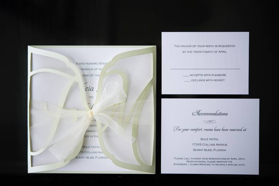 Laser Cut Initail Invitations