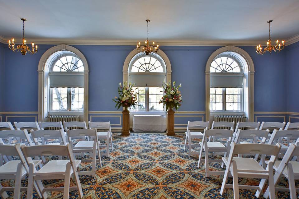 Indoor wedding ceremony area