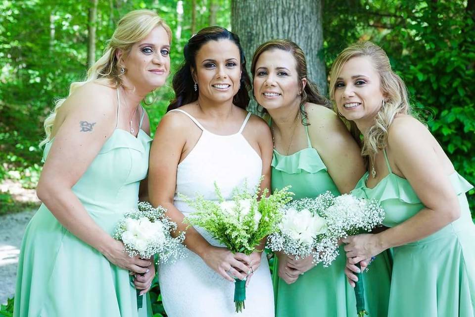 Bridesmaids makeup and hair