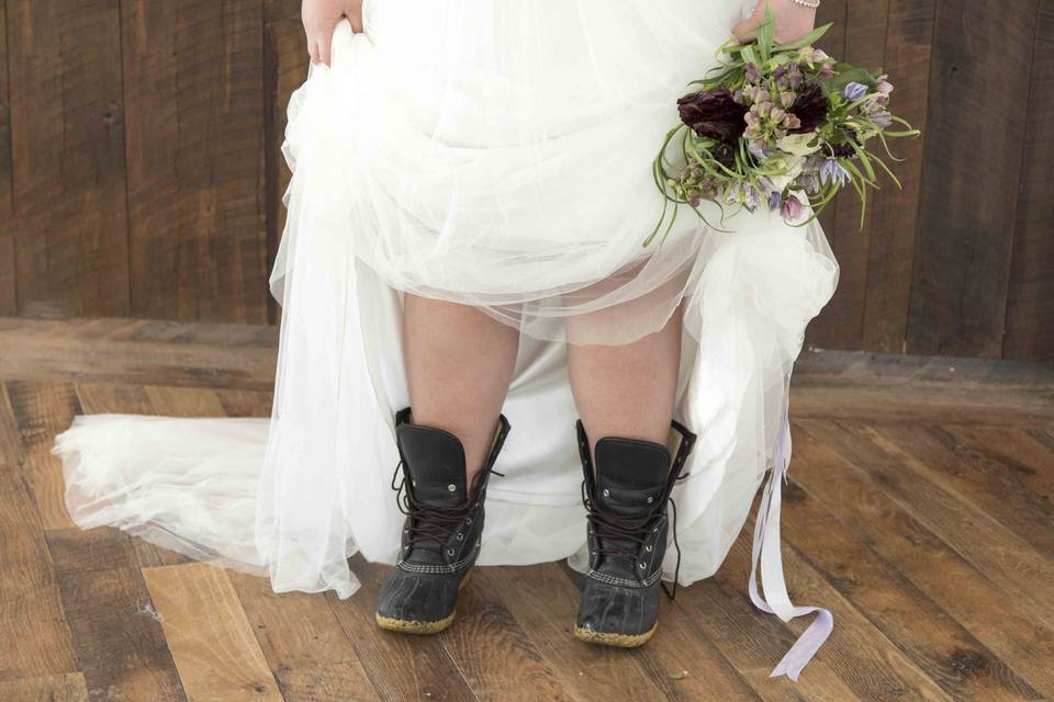 Cliff House wedding bride shoe