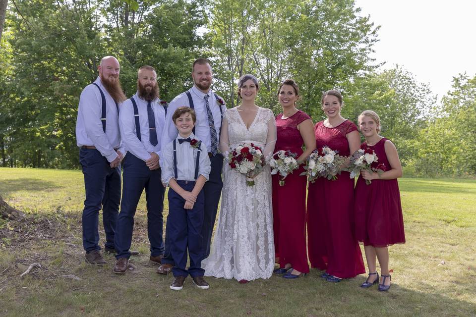 Inn at Fogg Farm wedding party