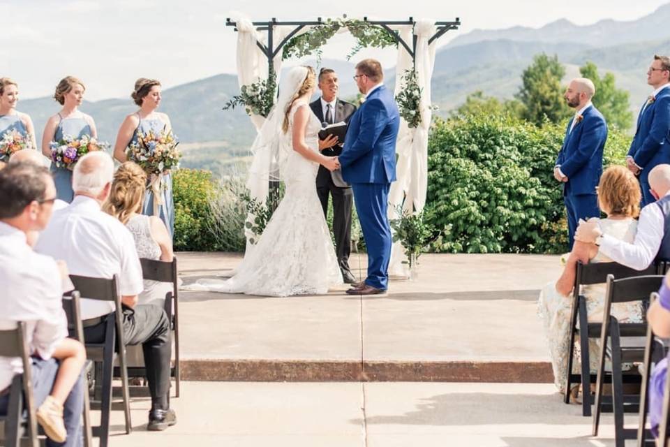 Ceremony on the patio