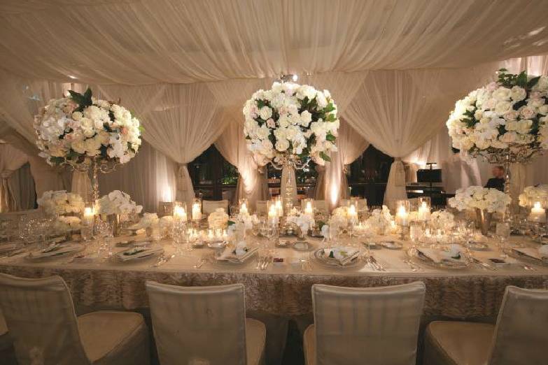 White rose floral decor