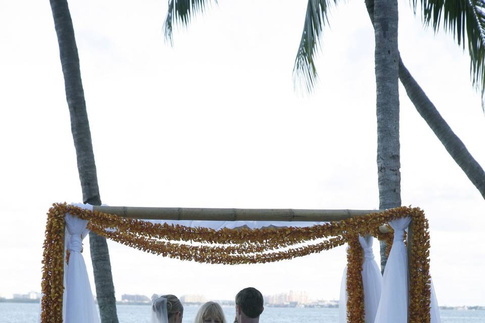 Waterfront wedding ceremony