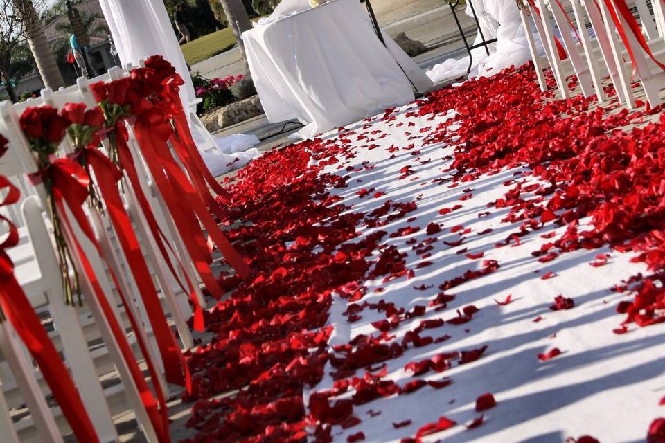 Floral aisle decor