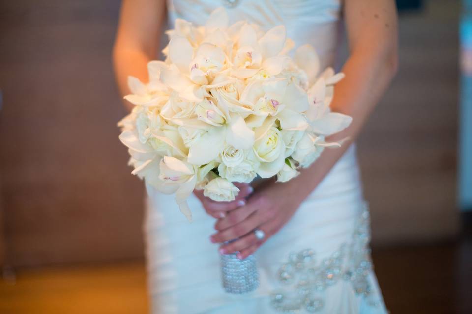 Purple corsage